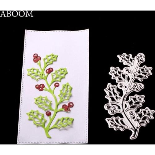 ABOOM Metal Cutting Dies New 2018 Leaf Christmas Die Scrapbooking Craft Die Cuts Dies For Card Making Embossing Stencils