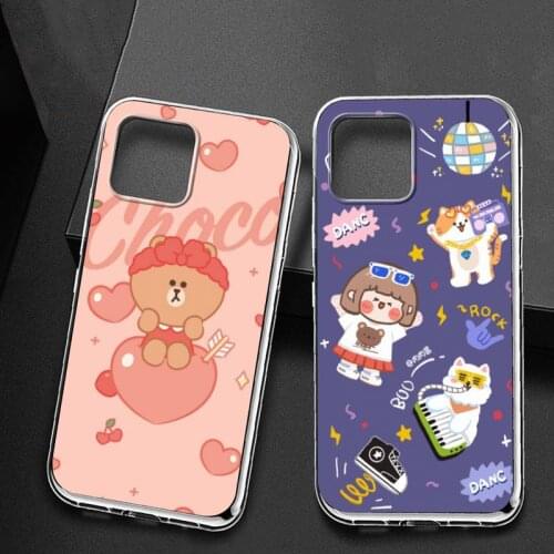 Cute cartoon background Phone Case for iPhone 11 12 pro XS MAX Mini 8 7 6 6S Plus X 5S SE 2020 XR