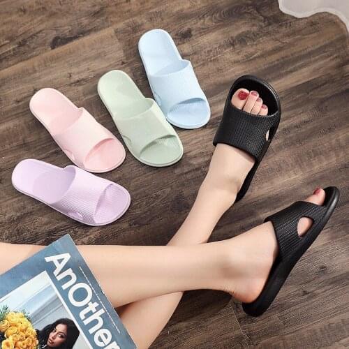 2021 Men Home Slippers Rubber Eva Non-Slip Soft Bottom Couples Bathroom Slippers Indoor Wear-resisting Zapatillas De Casa