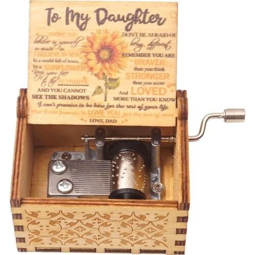 New handcranked music box, you are my sun theme song \Love Dad, Love Mom, Love Daughter, Love Wife\ Christmas Gift Birthday Gift