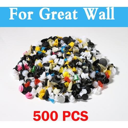 New 500pcs Mixed Car Bumper Mud Flap Clips Retainer Rivets For Great Wall H6 H3 Voleex Florid Hover H5 C10 Voleex C30 Coolbear