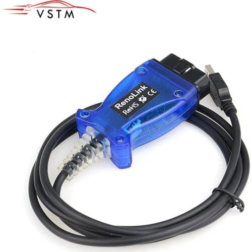 New V1.87 V1.52 Renolink OBD2 Diagnostic Interface For Renault/Dacia Vehicles ECU Programmer Airbag/Key Coding Multi-Function