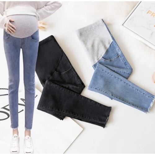 2020 Maternity Clothes Ninth Pants Maternity Jeans For Pregnant Women Clothes Stretch Skinny Denim Jeans Pregnancy Pant
