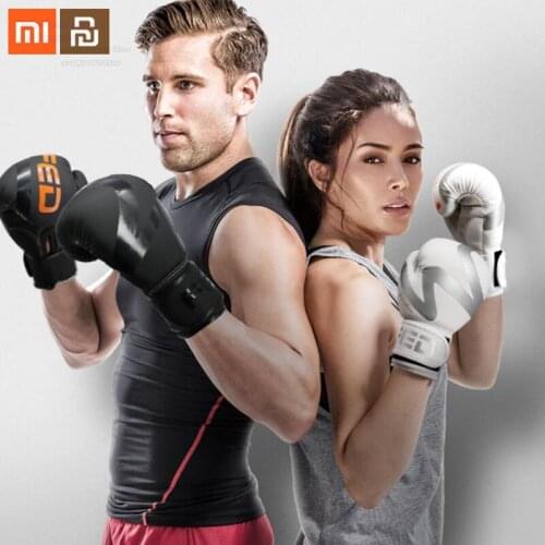 Original xiaomi men and women fitness fight training boxing gloves comfortable and durable PU leather latex gloves fight gloves