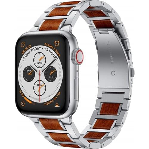 Natural Wooden Bracelet Strap for Apple Watch SE Series 6 Series 5 4 3 2 1 44mm 40mm 38mm 42mm Band For Apple Watch 6 iWatch SE