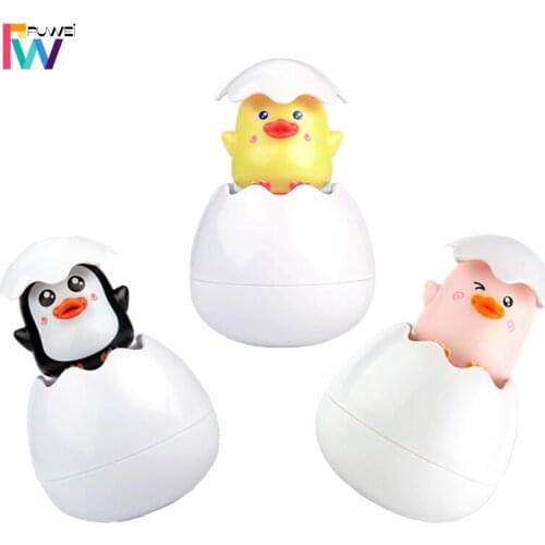 Cute Baby Bathing Toy Kids Duck Penguin Dinosaur Egg Water Spray Sprinkler Bathroom Shower Swimming Water Toys Children Gifts