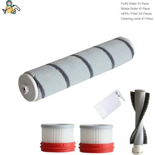 Replacement HEPA filter fluffy cashmere roller brush Mite bristle brushes for XIAOMI MIJIA Dreame V9 V10 V11 1C vacuum cleaner