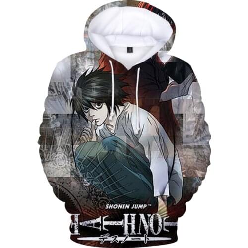 Horror Anime Death Note 3D print Winter Hoodies men/women Casual Long sleeve Hoodies hip hop streetwear Teens Fashion Pullover