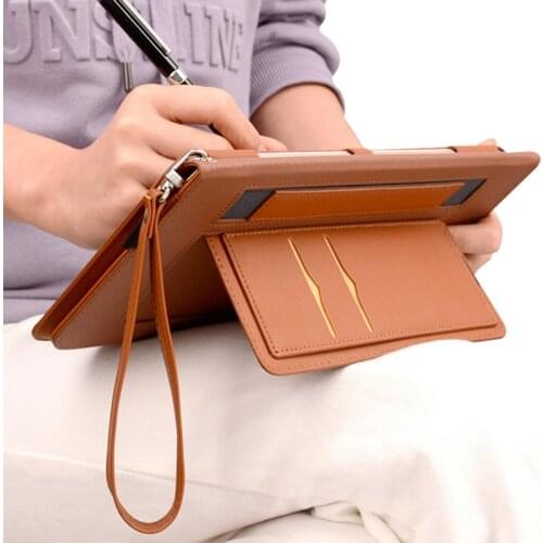 For Xiaomi Mi Pad 4 Plus Smart Case Tablet PU Leather Flip Cover MIPAD 4 Plus Sleeve 10.1" Full Protector Sleeve with Lanyard