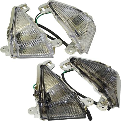 Waase EMARK Front Turn Signals Blinker Indicator Lens For Kawasaki Ninja ZX6R ZX636 2005 2006 2007 2008 2009 2010 2011 2012