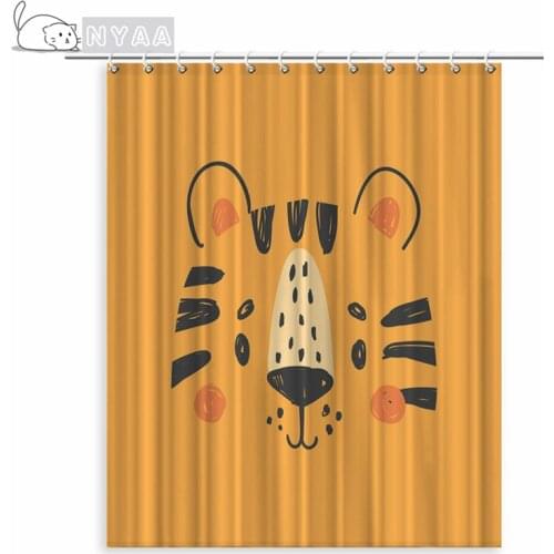 Animal Printed Blackout Shower Curtains For Bathroom Beach Scenery Waterproof Polyester Anti Peeping 3D Curtain For Bath Bathtub