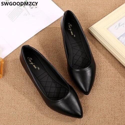 Wedges Shoes for Women Slip on Shoes for Women Black Flats Boat Shoes Women Designer Fashion Office 2021 Zapatos Mujer Verano