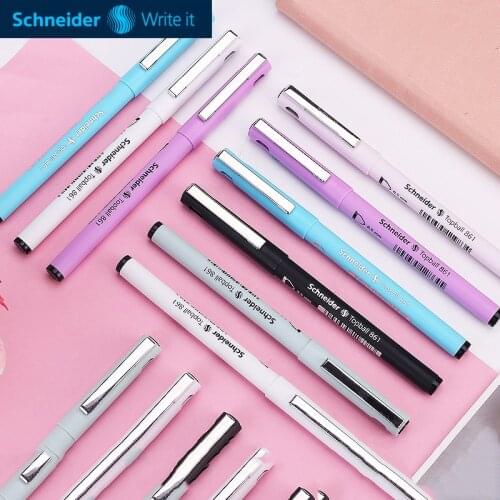 1pc Germany Imported SCHNEIDER Gel Pen 861 Office Black Signature Pen Student Use Test Pen Straight Liquid Ball Pen 0.5mm