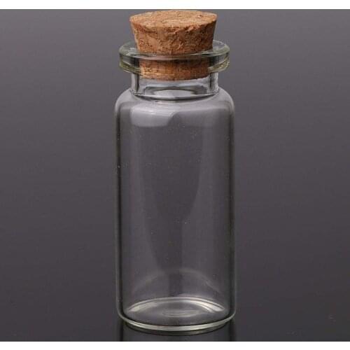 10pcs Mini Glass Bottles With Cork Stopper Clear Drifting Christmas Small Wishing For Wedding Birthday Party