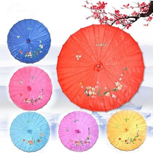 100pcs/lot free shipping hand-painted colorful wedding silk parasol traditional Chinese handicraft umbrella SN1225