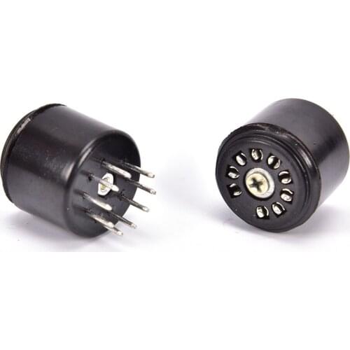 1 X 9 Pin 1500V Bakelite Vacuum Tube Socket Saver Base For 12AX7 12AU7 ECC82 ECC83 Amps Black Electrical Plugs Sockets