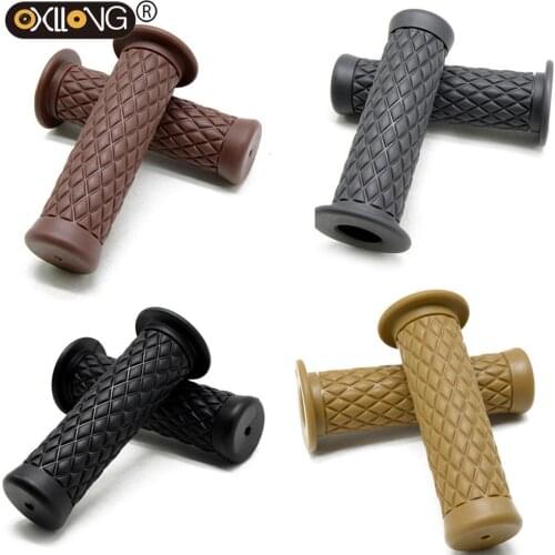 2pcs/Pair Universal Handle Grips 7/8 22MM Cafe racer Vintage rubber Handlebar grips Motorcycle Accessories Rubber Hand Grips