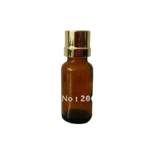 20ml brown/green/blue essential oil bottle with Aluminum cap +plastic stopper for cosmeticl packaging