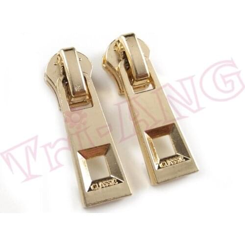 20pcs/lot, Gold Plating Classic 5# Metal Zipper Sliders