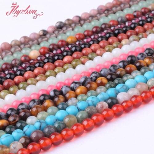 3mm Smooth Tiny Round Beads Natural Stone Beads For DIY Bracelet Necklace Earring Jewelry Making 15" Wholesale Free Shipping