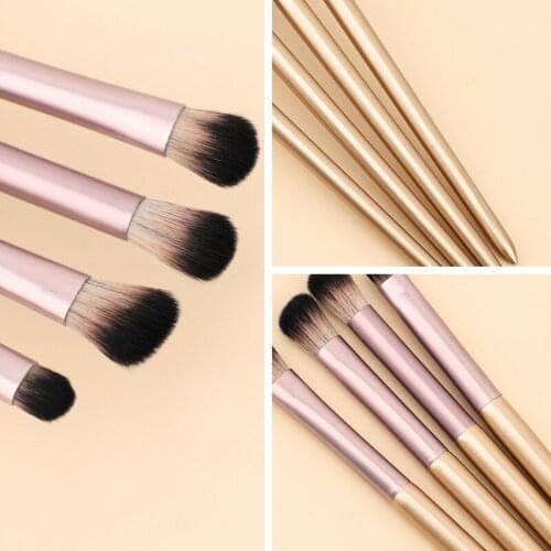 4Pcs Makeup Brushes Tool Set Cosmetic Eye Shadow Eyebrow Blending Beauty Highlight Blooming Brush Kit Womens Makeup New 2021