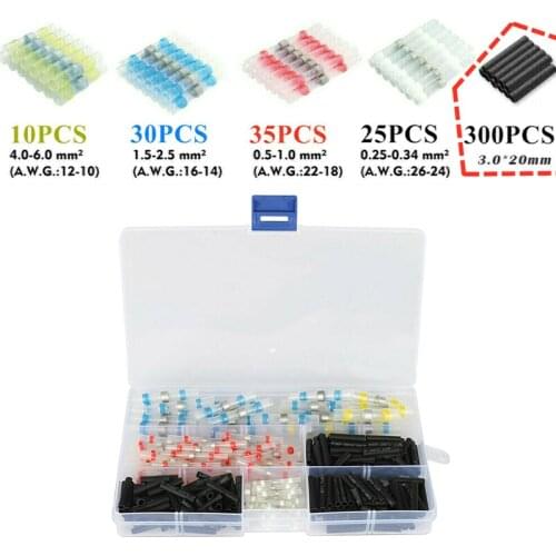 400Pcs/set Solder Seal Sleeve Heat Shrink Electric Butt Wire Connector Terminal Kit Crimping Wire Connector Terminal New Arrival
