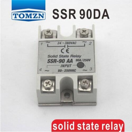 90DA SSR input 3-32V DC load 24-380V AC single phase AC solid state relay