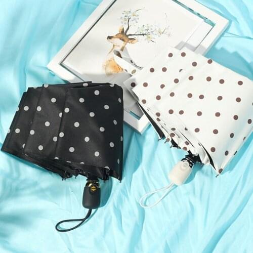 Automatic Sunny Umbrella Female Cute Small Portable 3Folding Sunshade Sunscreen Anti-ultraviolet Sun Umbrella For Women Children