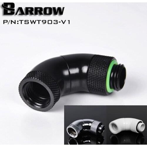 Barrow G1/4" 90 Degree Serpentine Three Rotary Fitting Water Cooling TSWT903-V1