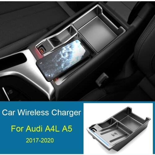 For Audi A4 A4L A5 S5 Car Phone Wireless Charger Fast Charging Accessories Plate 2017 2018 2019 2020