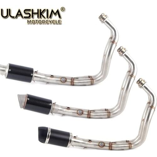 E-Mark MT07 FZ07 motorcycle Exhaust Full system FOR Yamaha MT-07 FZ-07 Tracer 2014-2021 with Muffler XSR700 2016-2021 Exhaust