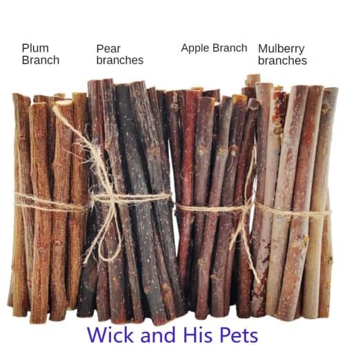 Fruit Branches Pet Grinding Teeth Rabbit Hamster Dragon Cat Dragon Golden Bear Parrot Birds Gnawing Wood Grinding Teeth Prevents
