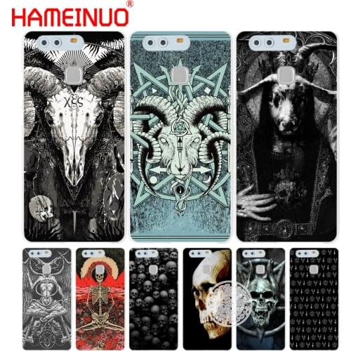 HAMEINUO satanic scary skull Cover phone Case for huawei Ascend P7 P8 P9 P10 lite plus G8 G7 honor 5C 2017