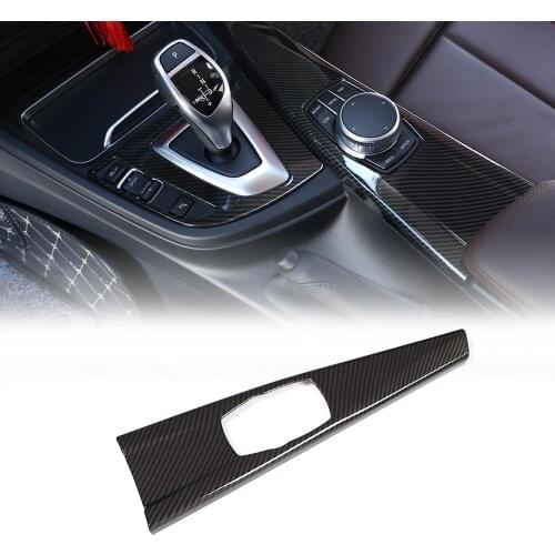 Car Interior Multimedia Panel Cover Trim for BMW 3 Series F30 F34 4 Series F32 F36 2013 2014 2015 2016 2017 Carbon Fiber ABS