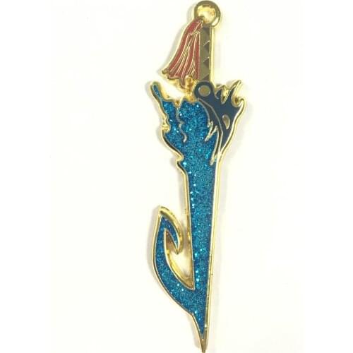 Flashing Glitter Metal Decoration Enamel Sword Lapel Pin