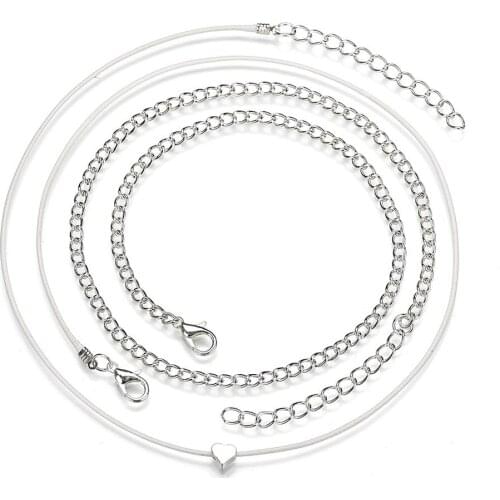 Multi-layer Anklet Double-layer Smooth Polished Valentines Gift Bohemia Heart-shaped Arrow Aircraft Chain Foot Accessories