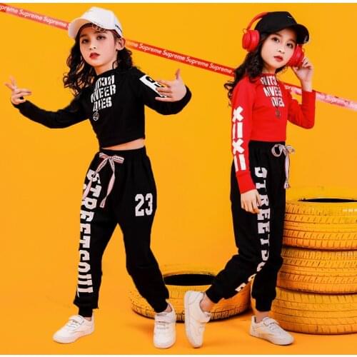 2Pcs Fashion Girls Clothes Set Letter T Shirt Kids Hip-hop Girl Clothes Pants Tracksuit Children Clothing Suit Child Outfits