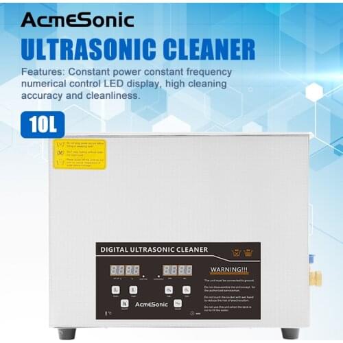 Powerful Stainless Steel Ultrasonic Cleaner 10Liter 240W Digital Timer Heater