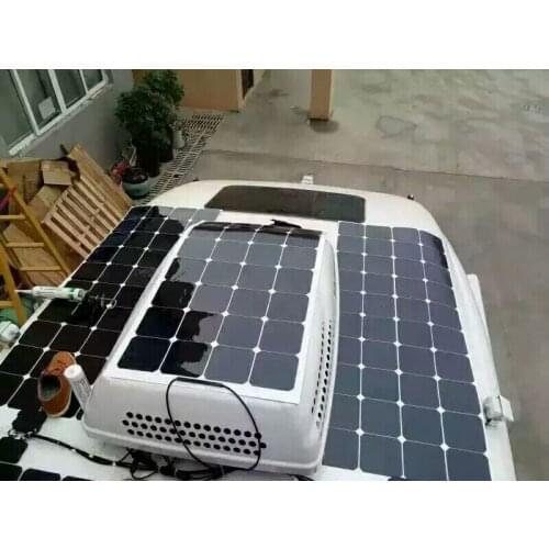 Practical Efficiency 12v 100w Sun Soft Flexible Solar Panel With Cable , car, boat, snow mobile, golf-cart