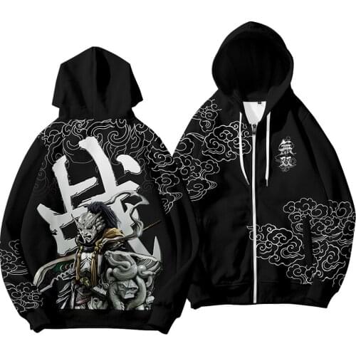 2020 New Hoodie Men Black Printing Hip Hop Zipper Sweatshirt Fashion Mens Hoodies Spring Autumn Pullover Male Hoody