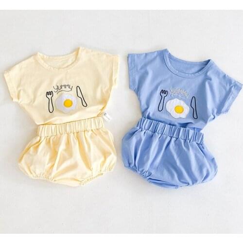 BabyGirls Clothes Four-color Korean Version Two-piece For Girls Clothing Sets Toddler Boys Clothing Baby Girl Summer Clothes