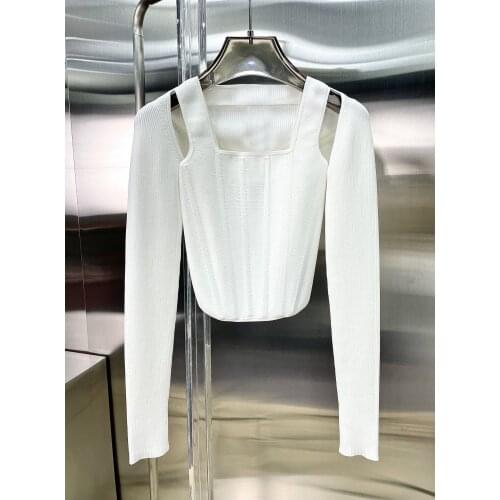 Autumn High 2021 Quality Women Vest Tank Tops With Sweater 2 Piece Sets Female Fashion Cardigans 3 Color Ddxgz2 7.19