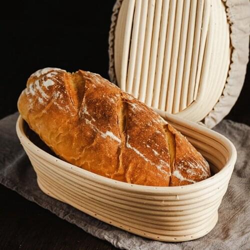 Handmade Oval Rattan Basket Dough Banneton Brotform Bread Proofing Proving Fermentation Baskets Kitchen Tools