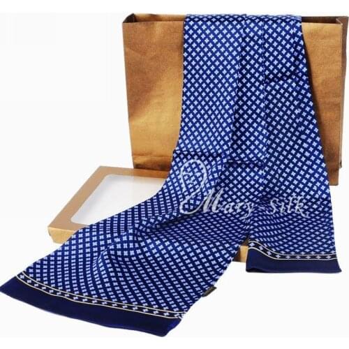 Gifts__Fashion Brand Mens 100% Silk Long Scarf/Cravat Double Layer __For Spring Autumn Winter