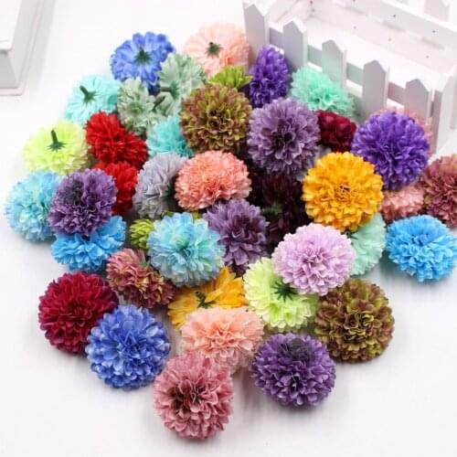 10 pcs 5cm Artificial Hydrangea Flower Head Pompom Everlasting Flower for Wedding Table Scatter Party Bridal Diy BackDrop Decor