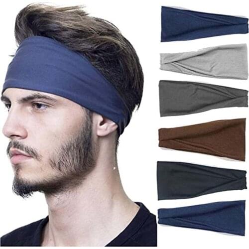 Outdoor Sports Headband Portable Fitness Hair Bands Man Woman Hair Wrap Brace Elastic Cycling Yoga Running Exercising Sweatb 6pc