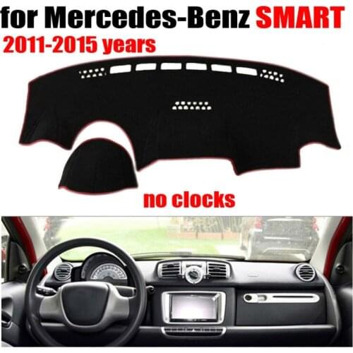 Car dashboard covers mat for Mercedes-Benz SMART 2011-2015 no clock Left hand drive dashmat pad dash cover auto accessories