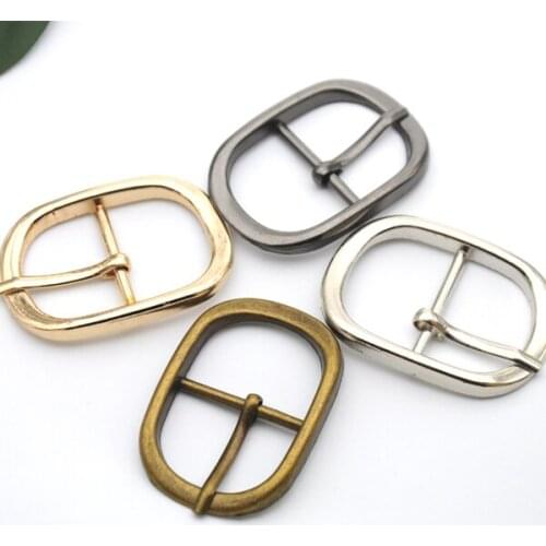 16pcs Metal Buckle hook buckle clip 1inch/25.2mm metal alloy pin buckle simple design belt buckle multiple color BK-061
