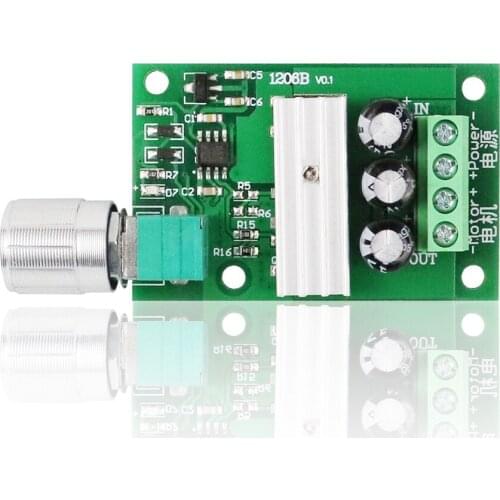 PWM DC motor speed controller 6V12V24V 3A speed control switch electronic speed controller dimmer 1206B