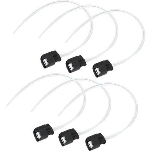 For Jeep RAM Dodge Chrysler 5183448AA S824 S-824 JK TJ qty-6 Fuel Injector Connector Wiring Harness Plug Wires Cables